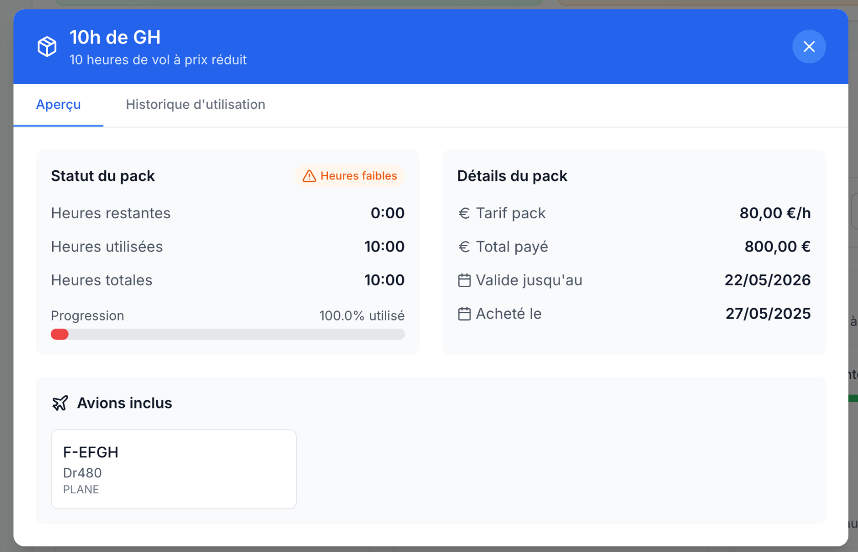Les Packs d'Heures de Vol sont arrivés !