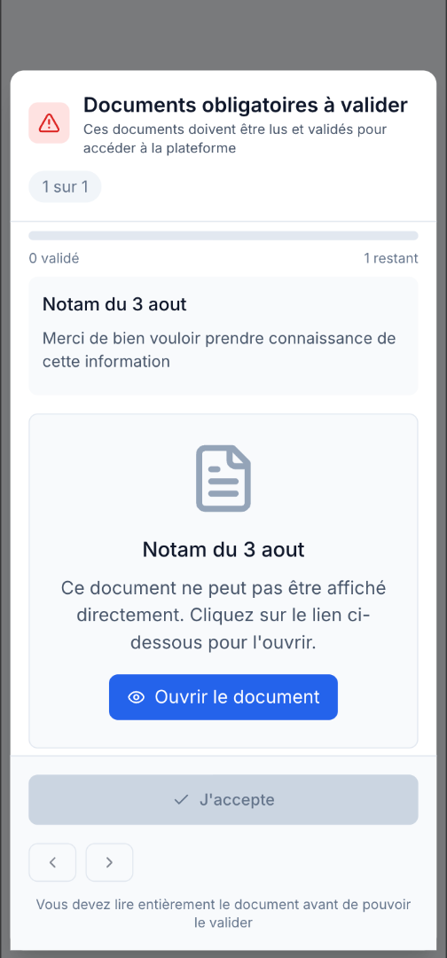 Nouveauté 4fly : imposez la lecture de vos documents essentiels avant tout accès au site