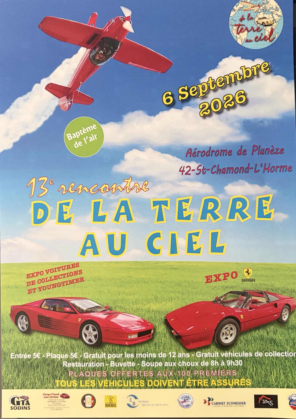13e rencontre « De la Terre au Ciel » — dimanche 6 septembre 2026