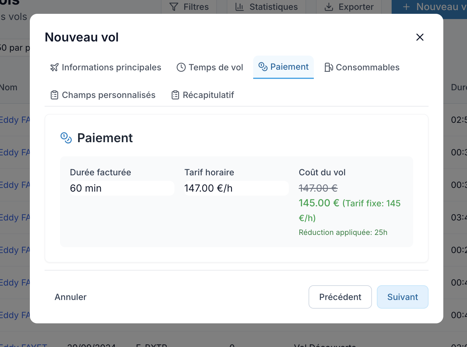Tarifs personnalisables suivant plusieurs critères