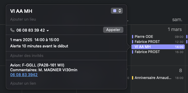 Synchronisation des évenements et réservations avec vos calendriers (google, telephone, etc.)